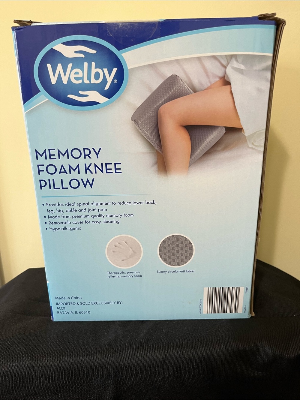 Memory Foam Knee Pillow - Gray - Picture 2 of 3